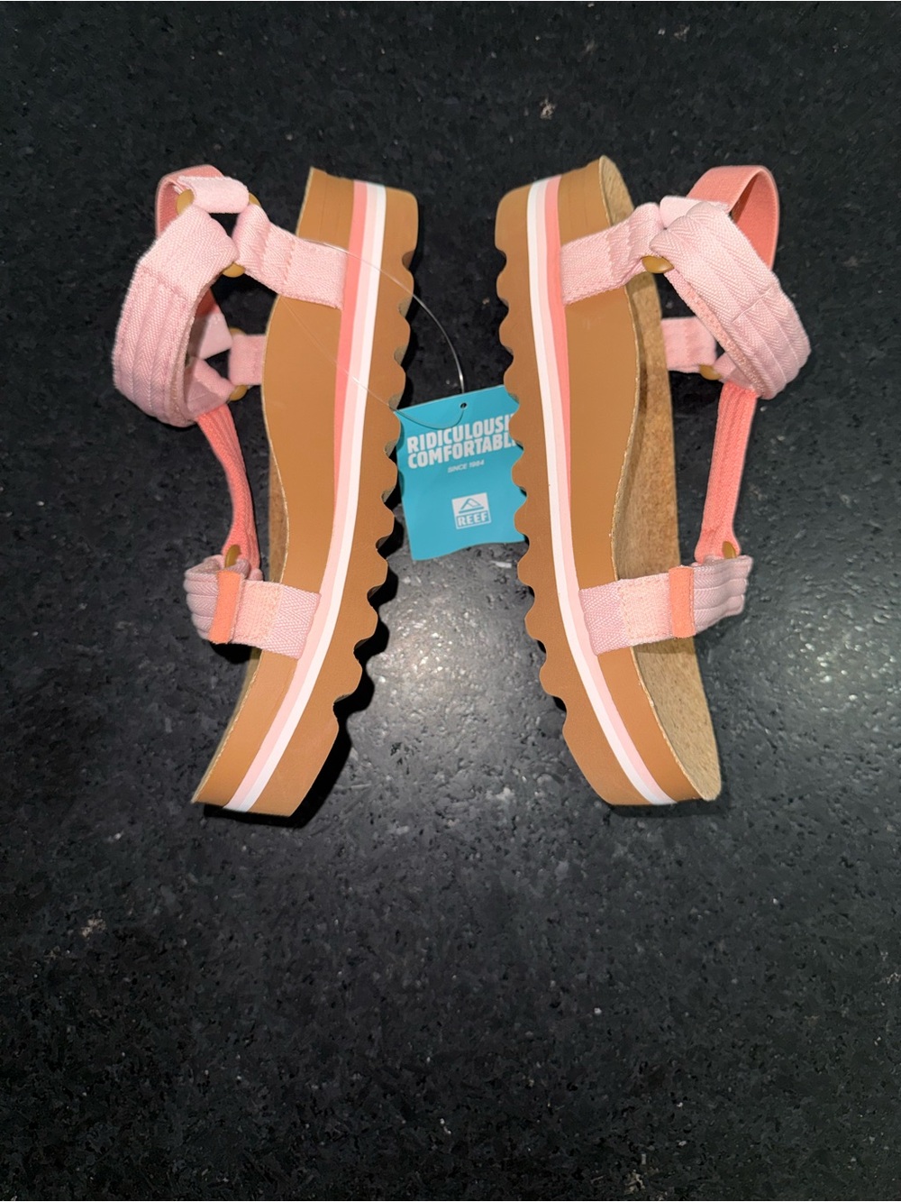 NEW REEF CUSHION REM HI CORAL DUO (Pinks) cushiony bouncy footbed Arch Support 8 - Picture 7 of 12